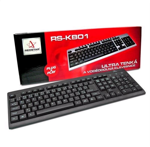 RedStar RS-KB01B klávesnica,USB/PS2,CZ/SK, čierna