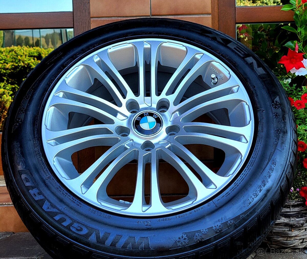 alu R17 5x120, senzory, zimné pneu 225/55, BMW F10 / F11