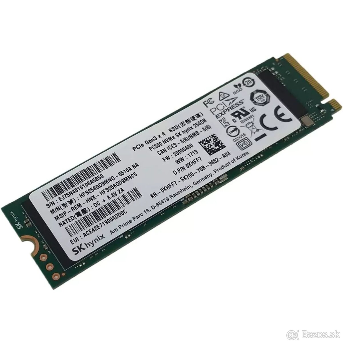 Sk Hynix SSD M.2 NVMe 256GB