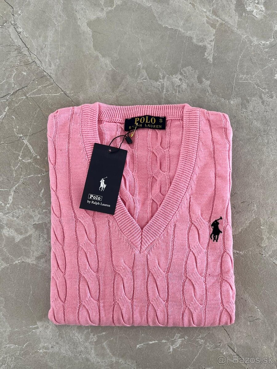 Ralph Lauren Polo dámsky sveter tmavo ružové neon