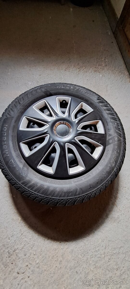 zimné pneu + disky + kryty kolies