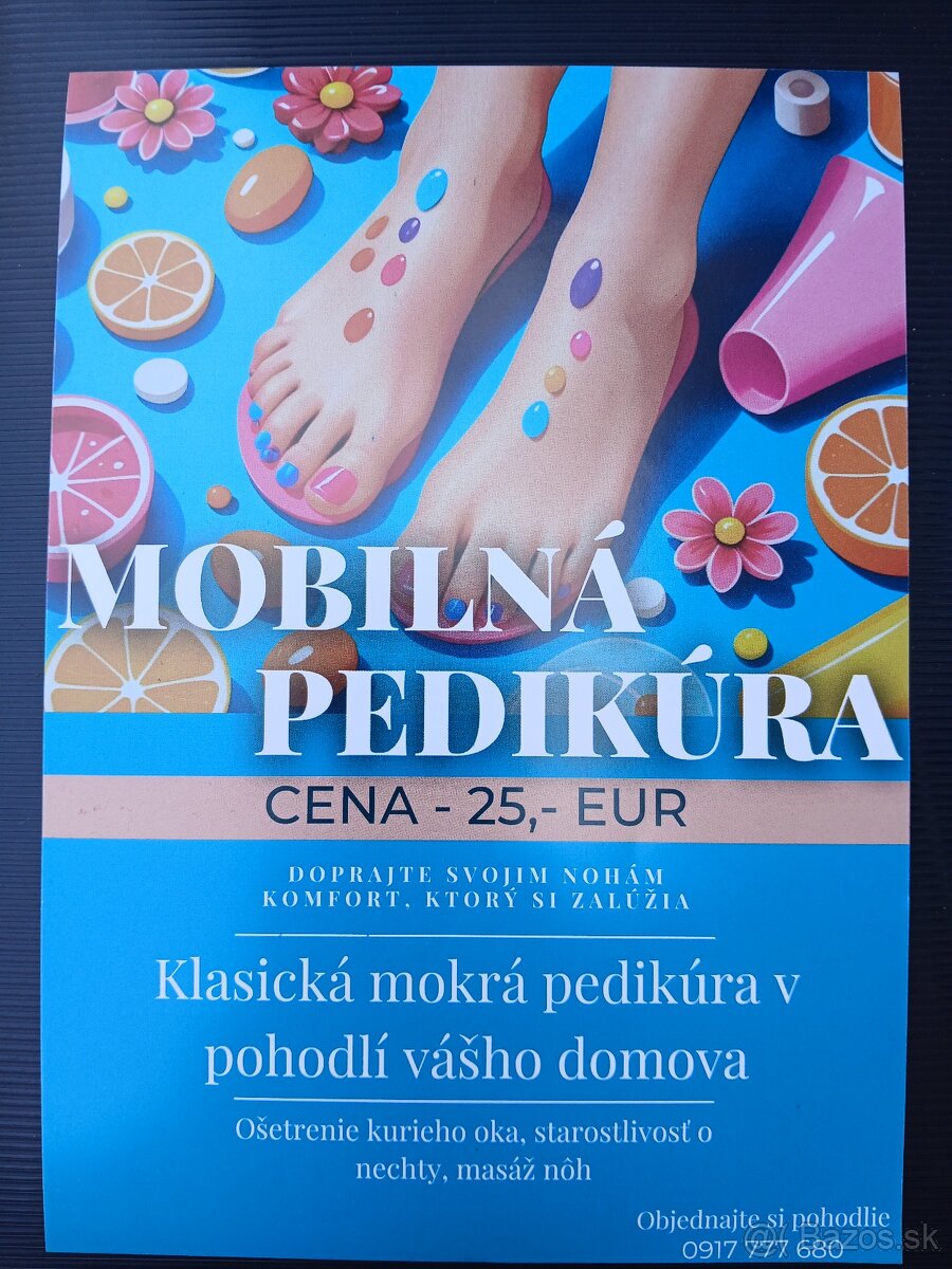 Pedikúra v pohodlí vášho domova