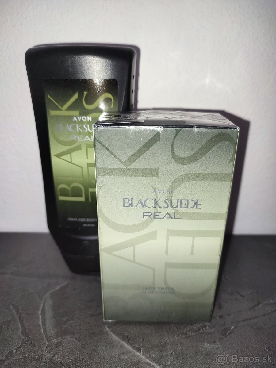 AVON Black Suede Real EDT 75ml + sprchový gél na telo,vlasy