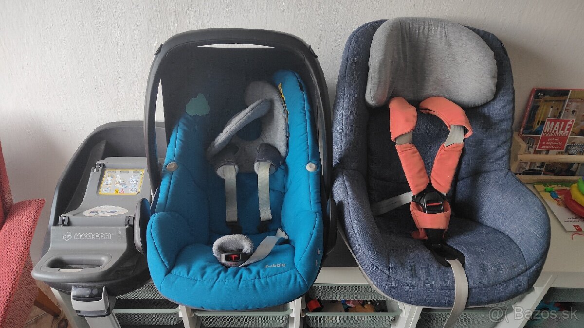 Maxi Cosi Family Fix + vajíčko Pebble + sedačka Pearl