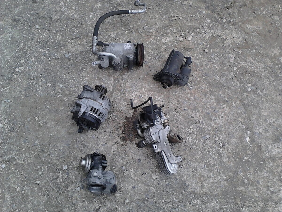 1.9 tdi 77kw bxe starter, vstrek, blok, alternator, klima