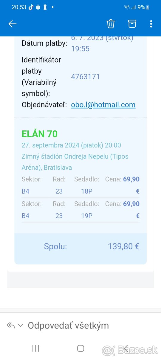 Vstupenky na koncert Elán 70