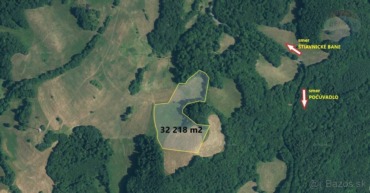 PREDAJ:Investičný pozemok 32 218m2, Štiavnické Bane