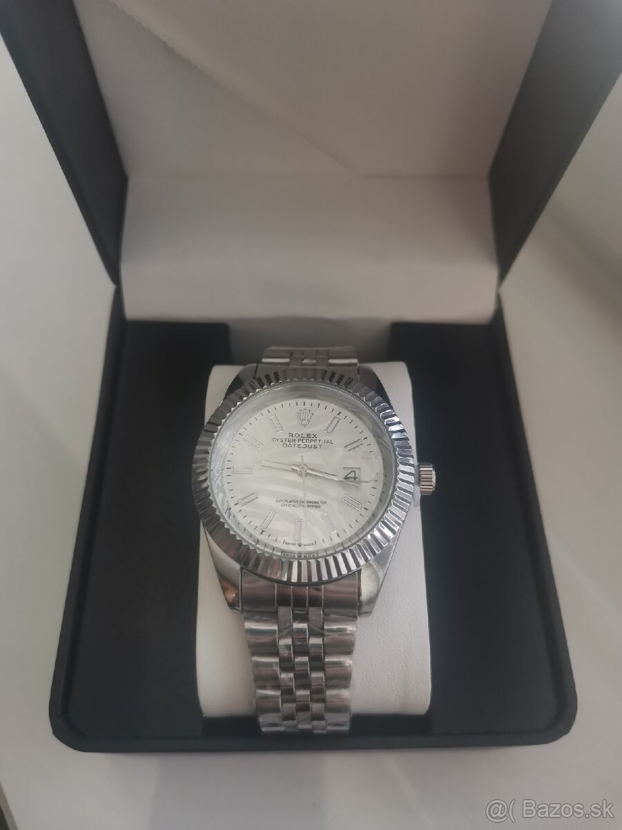 Pánske hodinky Rolex datejust palm lief motiv biele