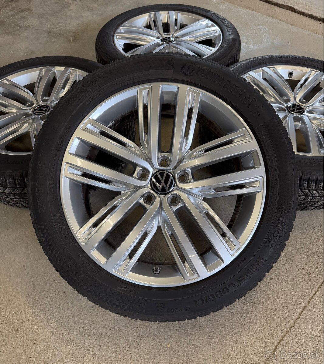 hliníkové disky VW R19, zimné pneumatiky 235/50R19