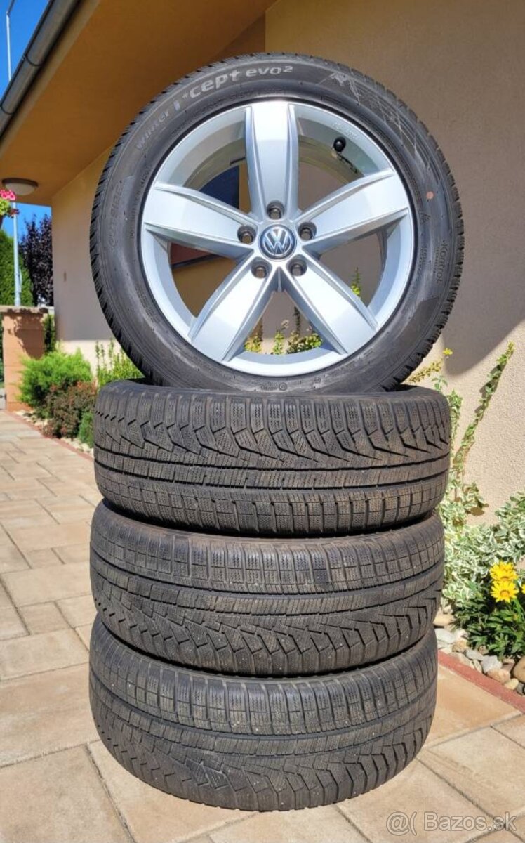 5x112R17  Volkswagen + 215/55R17 zimné