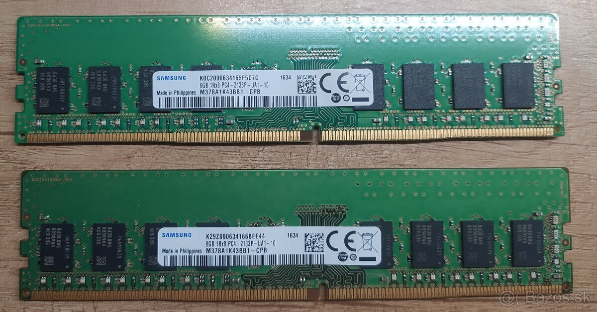 16 GB (2x8) SAMSUNG DDR4 2133 MHz