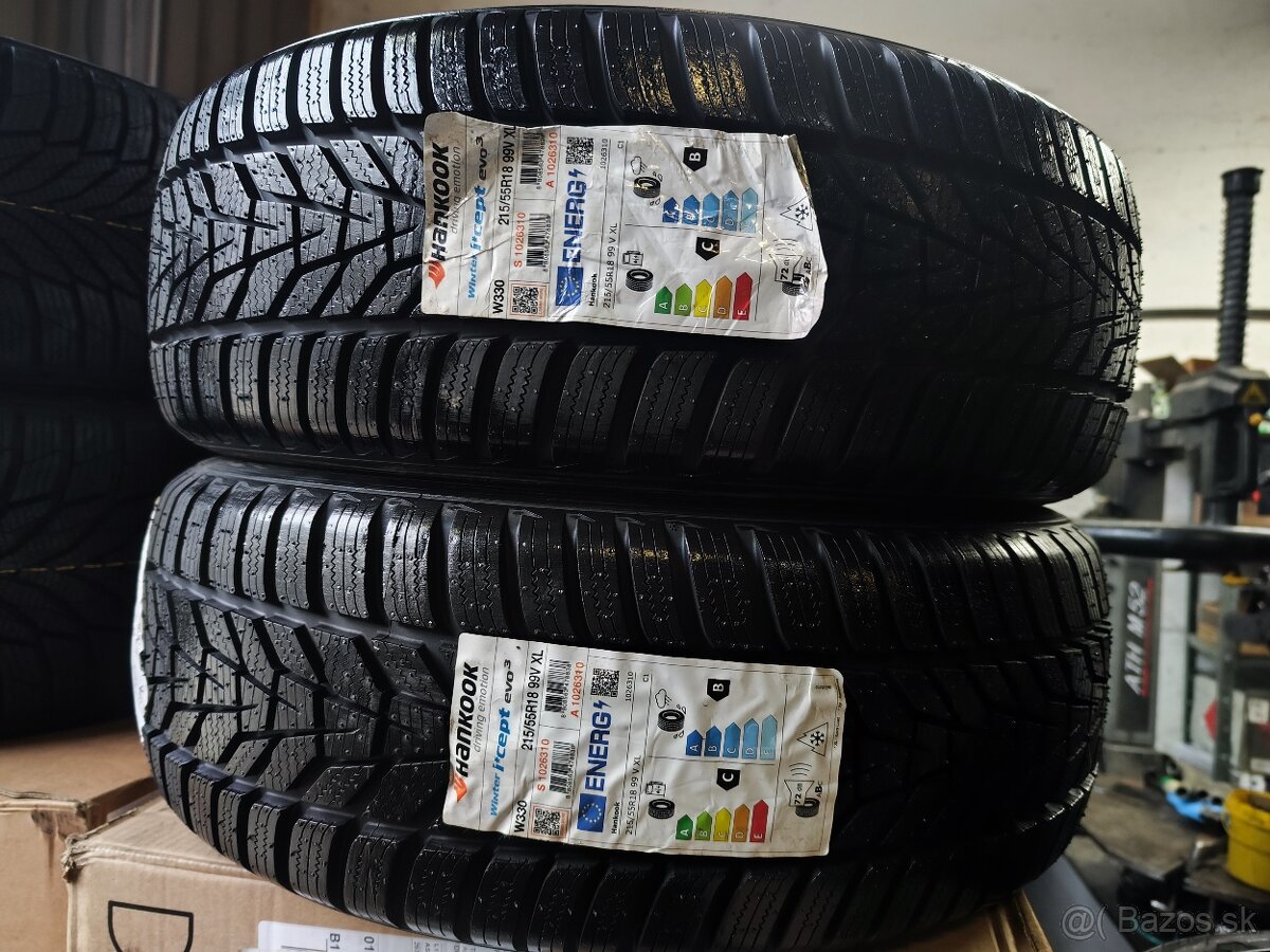 Zimné pneu =HANKOOK= 215/55 R18 = 2ks