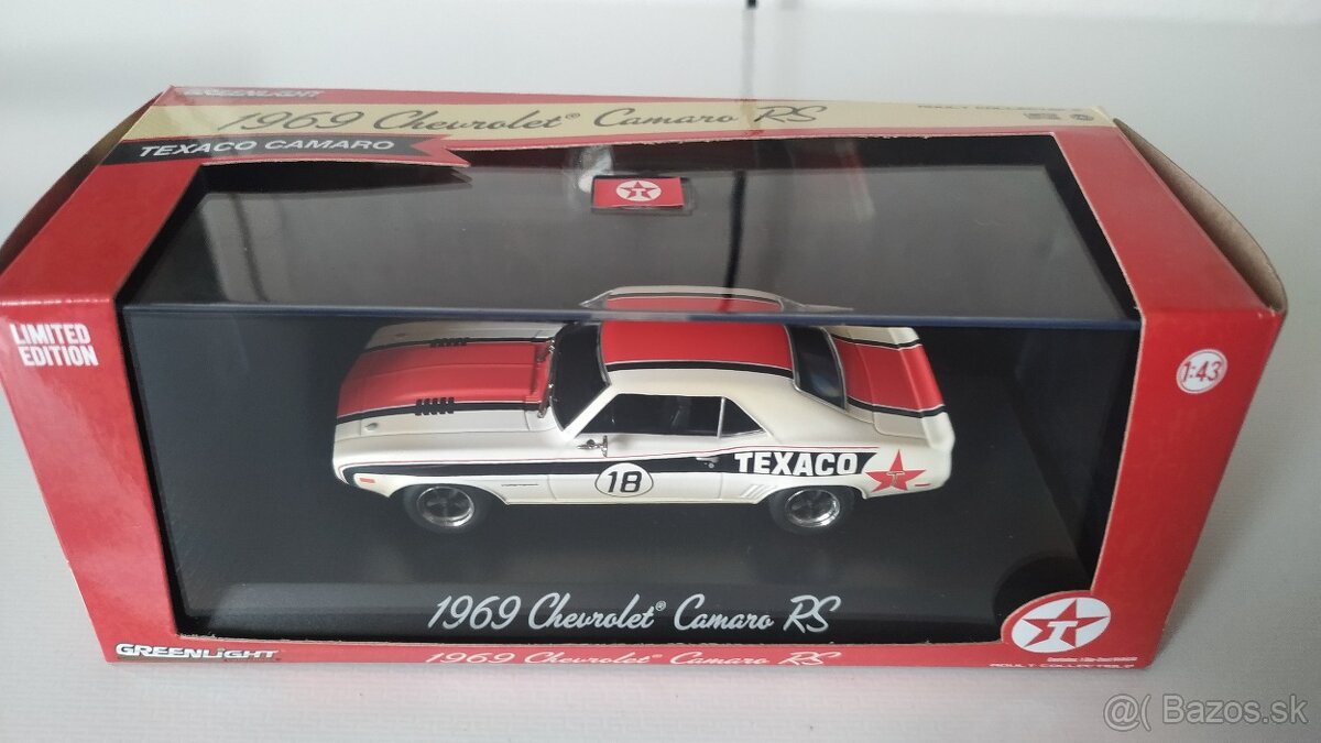 modely aut 1/43; Chevrolet Camaro; Greenlight; Texaco - [13.