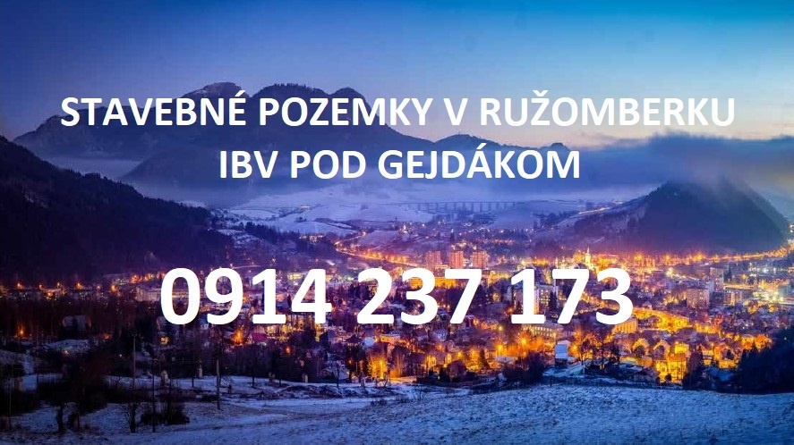 Stavebný pozemok v Ružomberku na rodinný dom