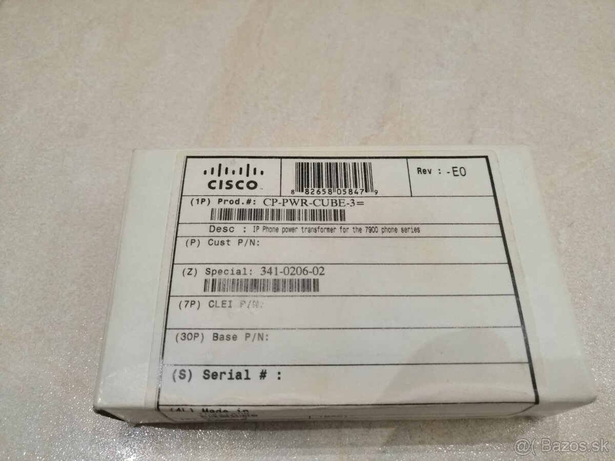 Cisco napájací zdroj CP-PWR-CUBE-3 pre telefóny 7900