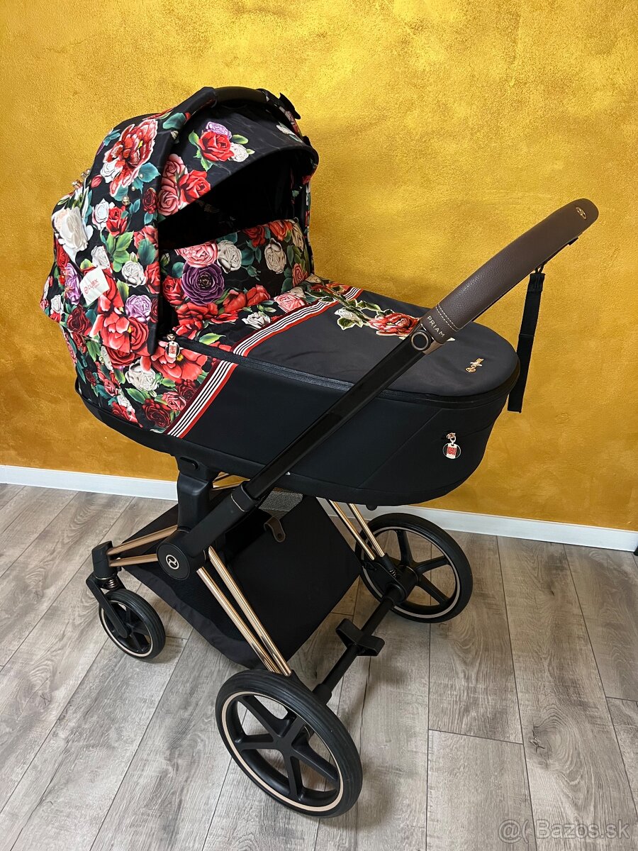 Cybex priam 4.0 Spring blossom dark a rose gold podvozok