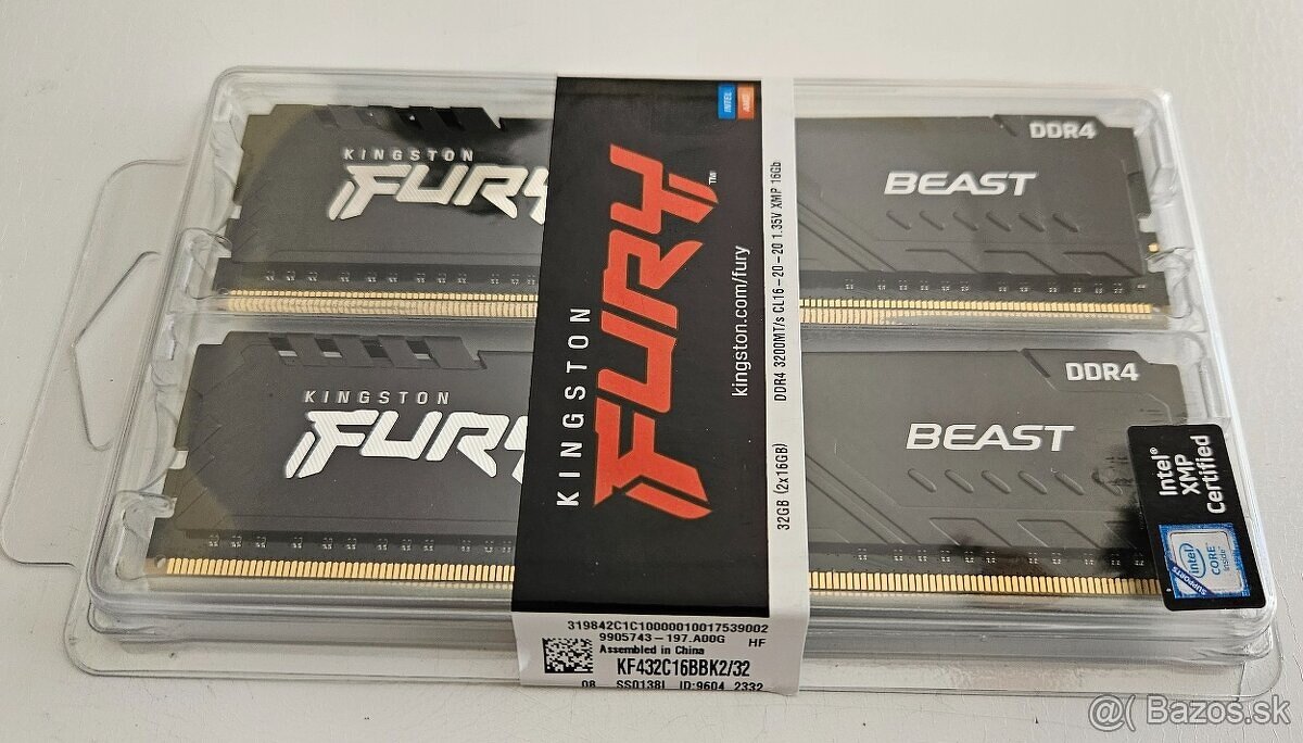 Kingston FURY 32 GB DDR4 3200 MHz Beast Black