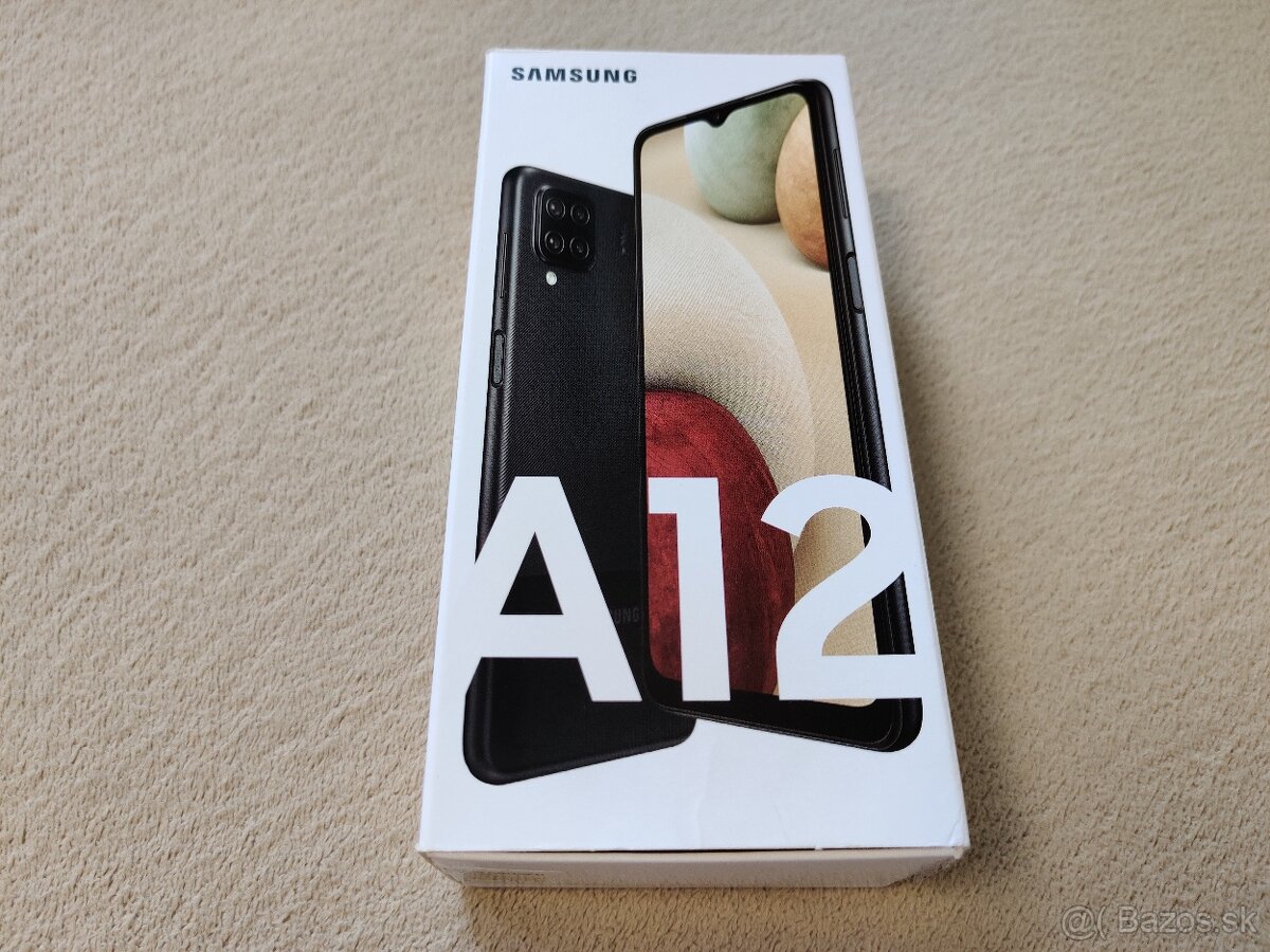 Samsung Galaxy A12,   4gb/64gb,   čierna metalíza.