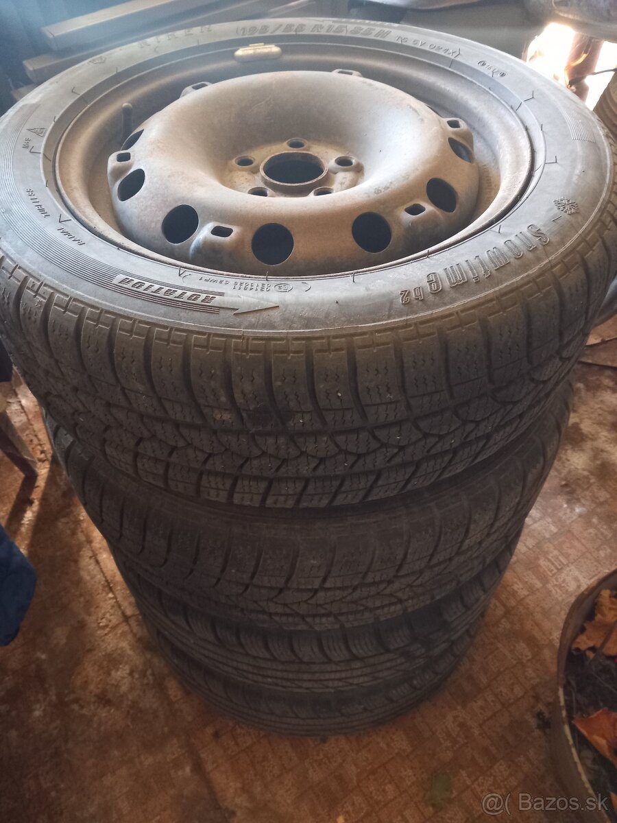 Zimné na diskoch 195/55r15 disky 5x100r15