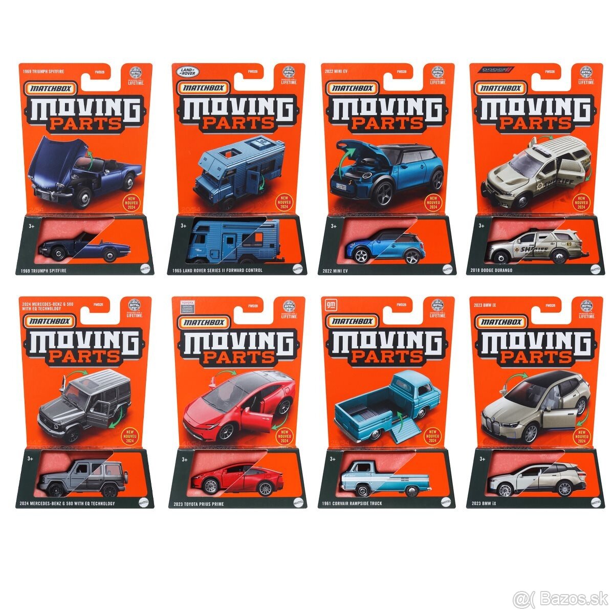 Matchbox Moving Parts  - 8 ks