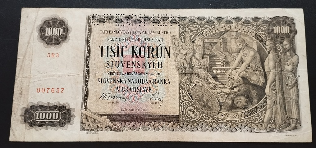 1000 korun 1940 Slovensky stat