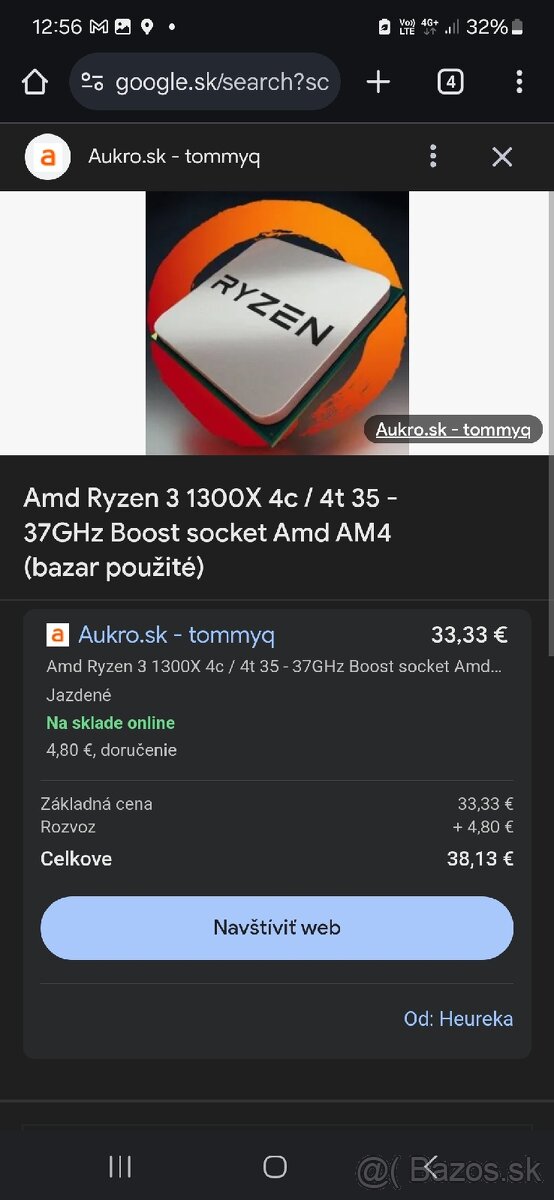 Amd RYZEN 3 1300X