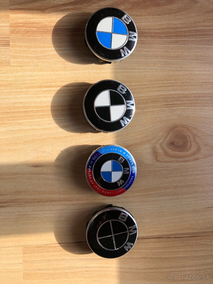 Stredové krytky(pukličky) BMW,Alpina - priemer 56,60 a 68 mm
