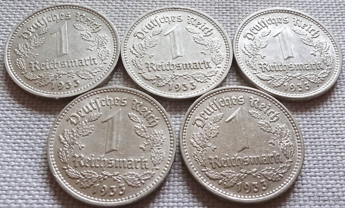 1 reichsmark 1933-Nemecko