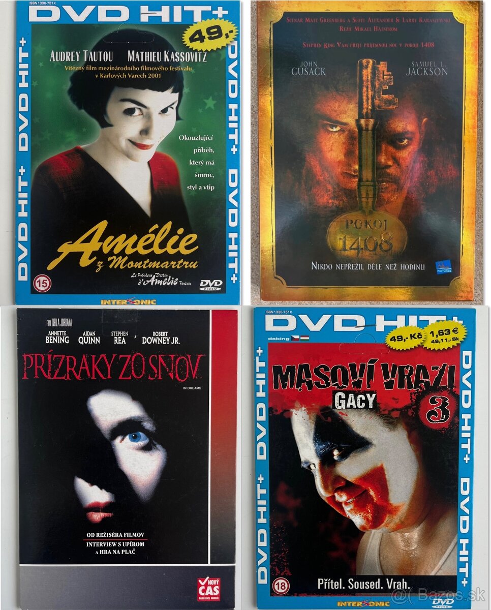 DVD  Amelie Pokoj 1408 Masovi Vrazi Gacy Prizraky Zo Snov