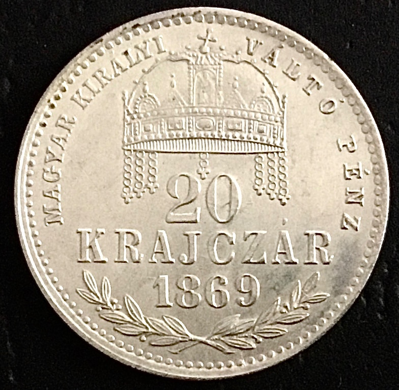 20 grajciar 1869 KB František Jozef I.