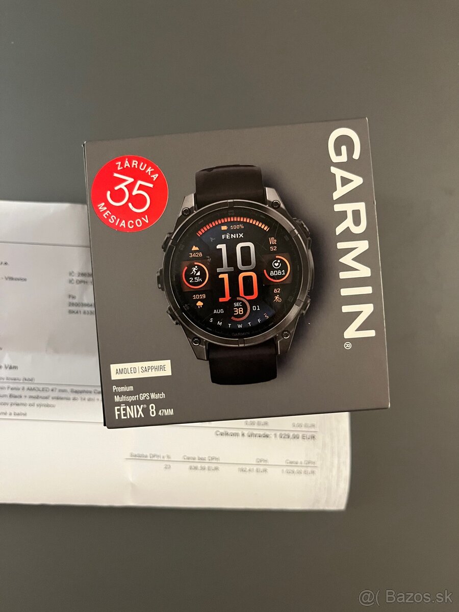 Garmin Fenix 8 AMOLED 47 mm, Sapphire Carbon Titanium Black