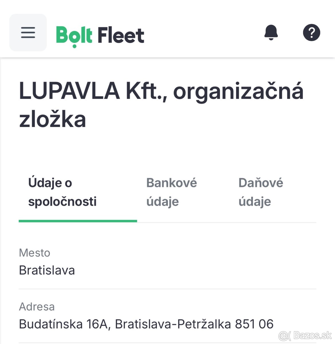 Práca BOLT-TAXI VODIČ PROVÍZIA 5-7% aj na TPPSLOVNESKO