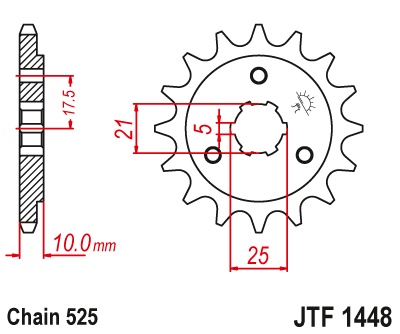 Vyvodové koliečko JTF1448.15 Suzuki DR650,DR800, Kód: jtf144