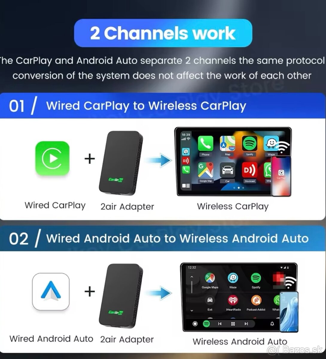 Apple CarPlay /android auto adaptér (Carlink 5 kit)