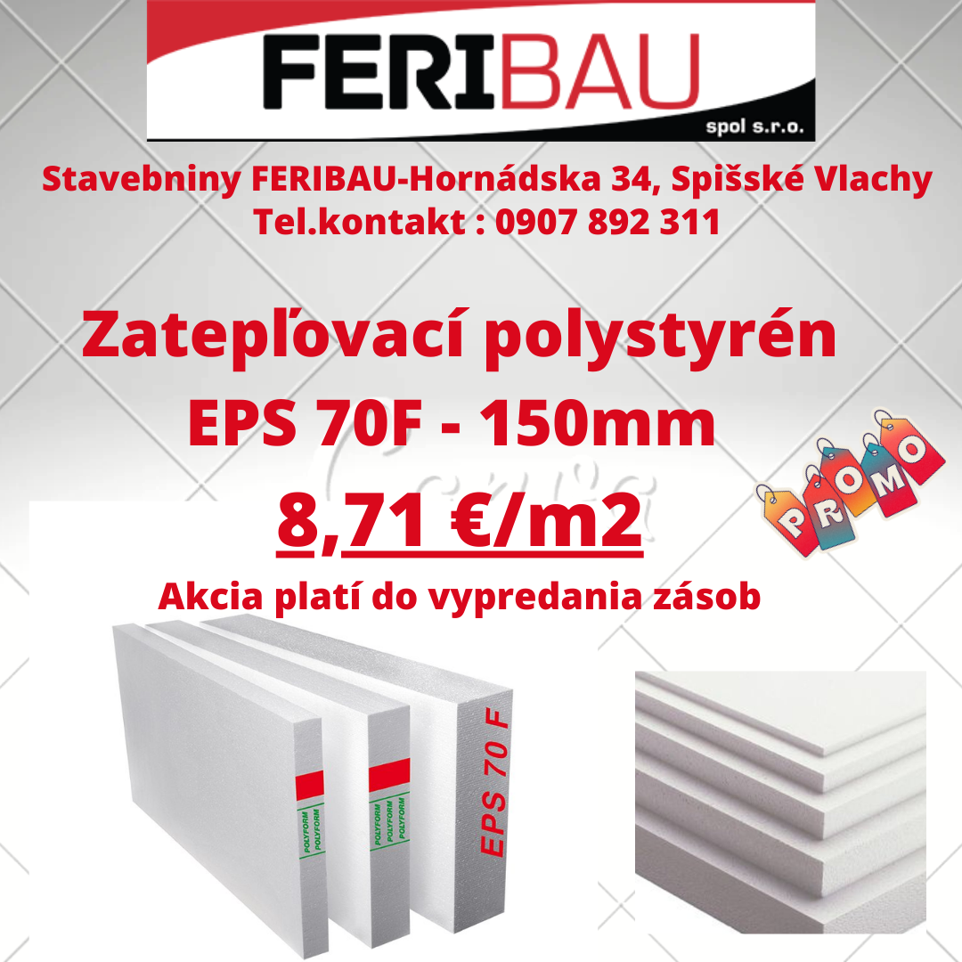 Fasádny polystyrén EPS 70 F 150mm