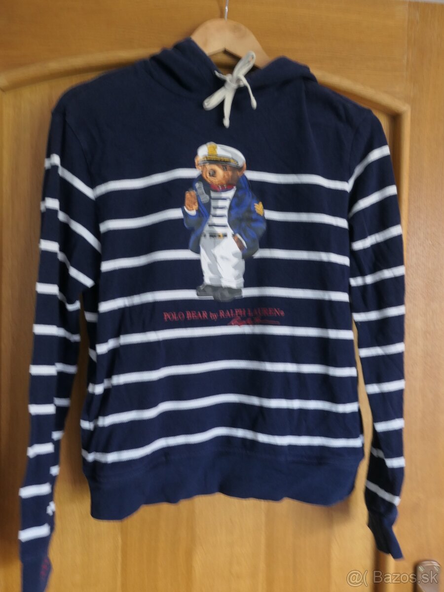 RALPH LAUEN BEAR bavlnena mikina s kapucou unisex M/L