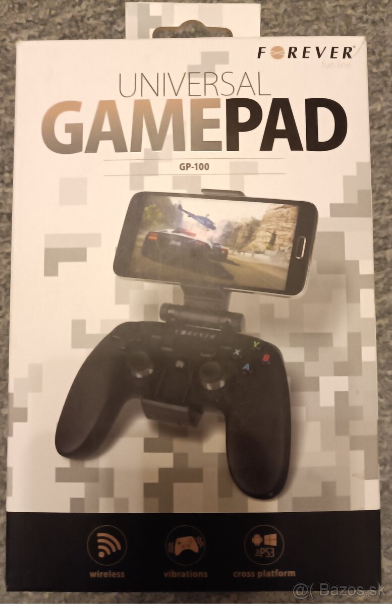 Gamepad s držiakom na telefón