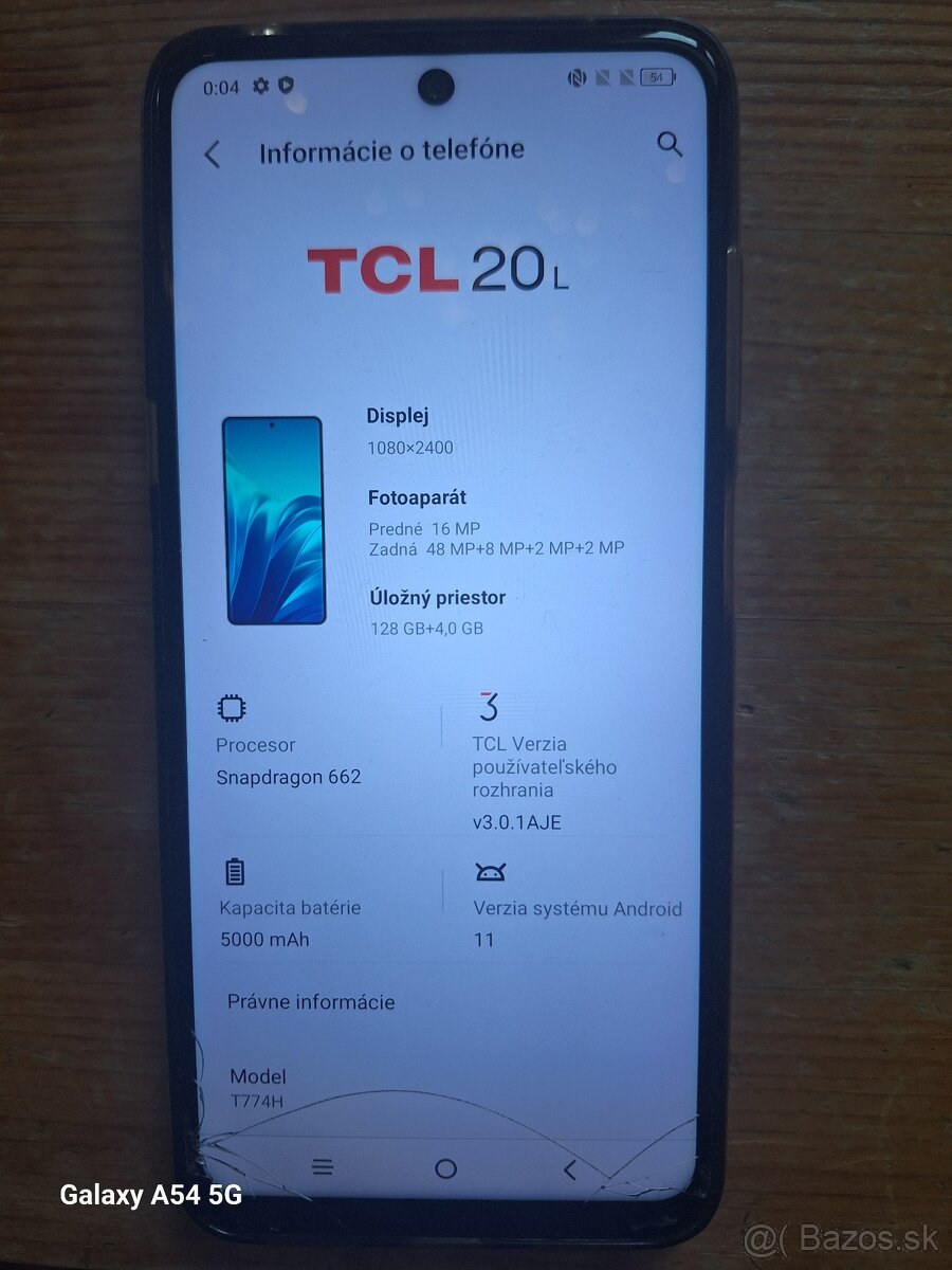 Predám mobilný telefón TCL 20L