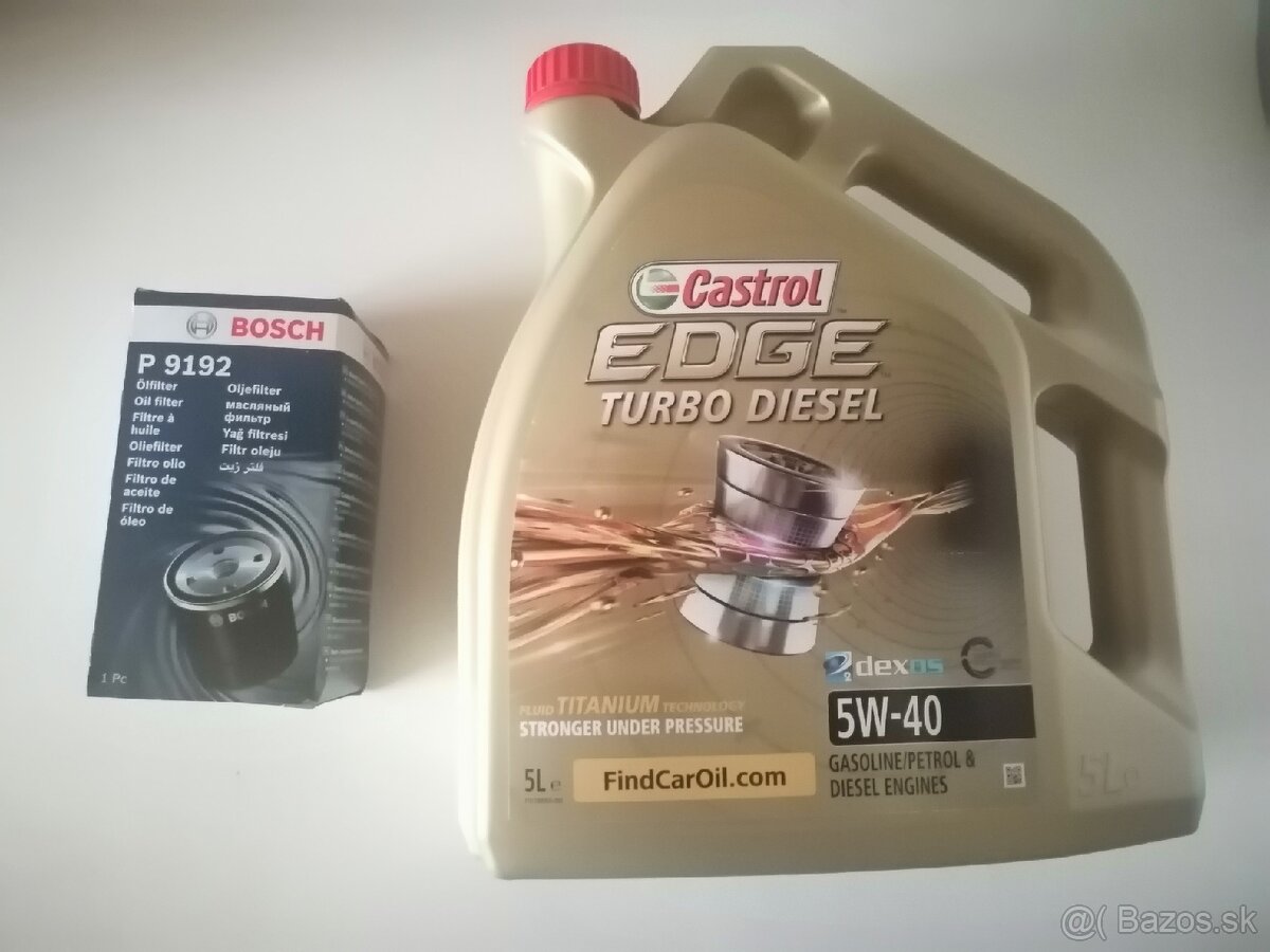 Castrol Edge Turbo Diesel 5W-40 5l + filter