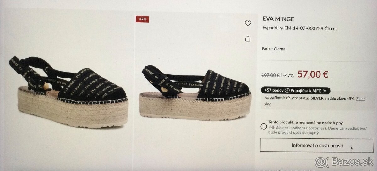 Espadrilky Eva Minge