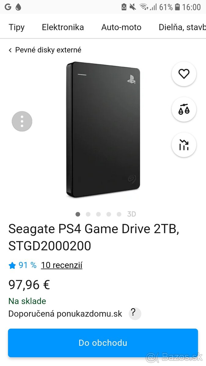 Seagate PS4/PS5 original externý HDD