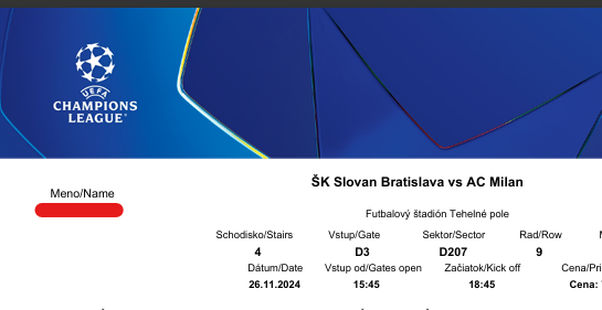 AKTUÁLNE ✅ VSTUPENKY NA ŠK SLOVAN BRATISLAVA LM