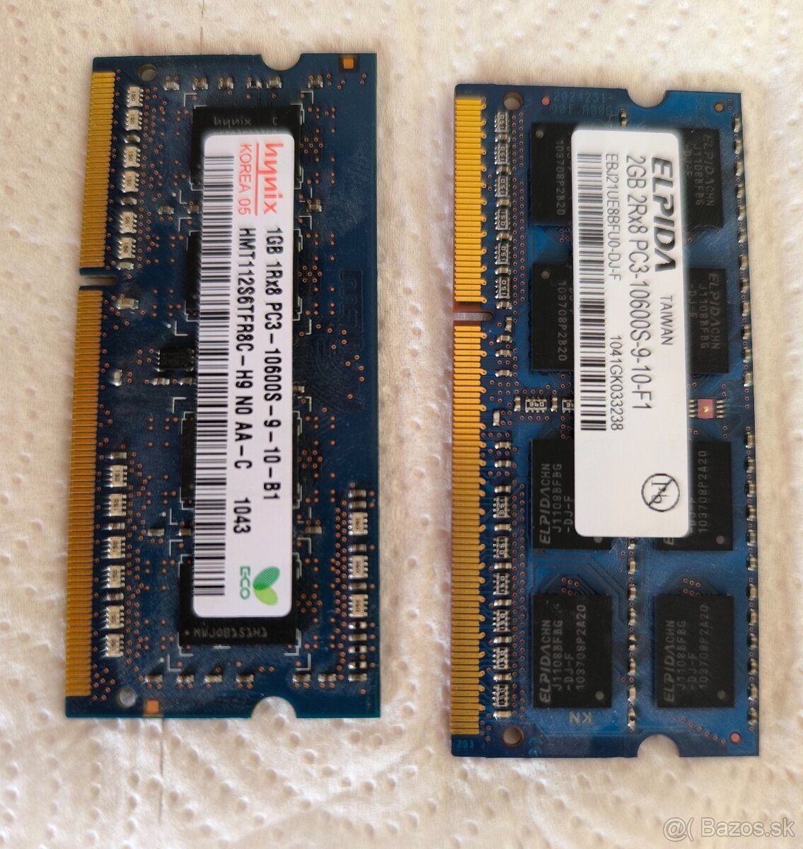 SODIMM DDR3 10600 2GB + 1GB