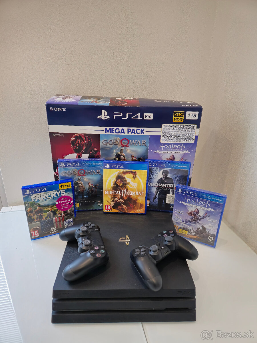 PlayStation 4 , 1TB, 2X ovládač+5.hier 170Eur