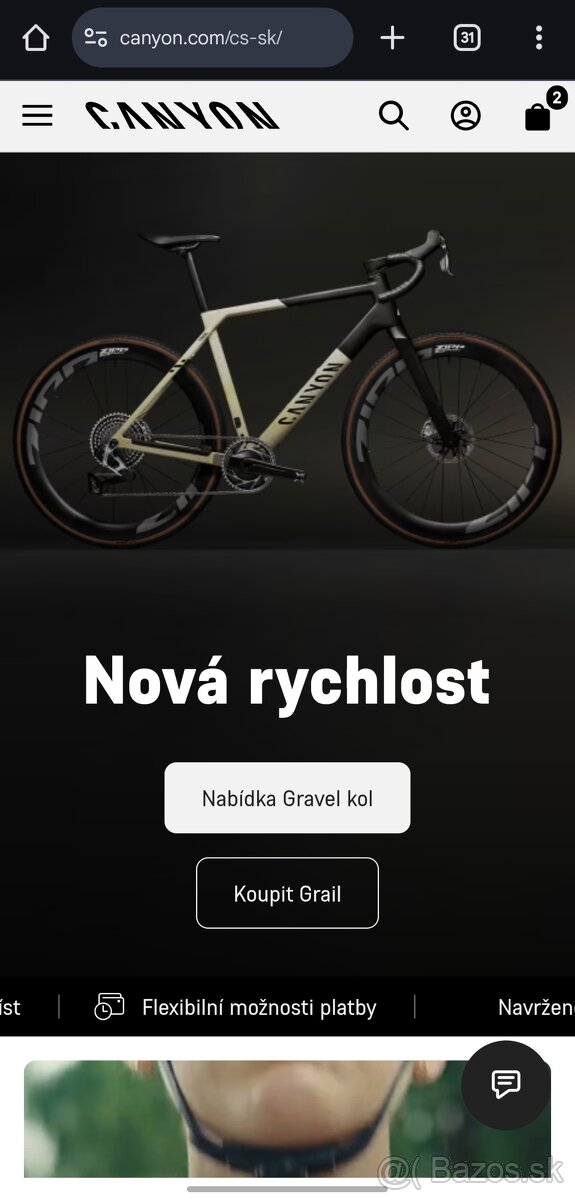 Zľavový kupón v hodnote 100€ na bicykle Canyon.