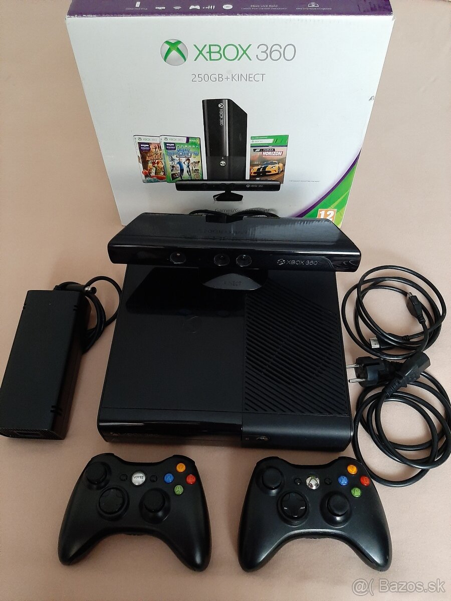 Xbox 360E konzola, prislusenstvo a vela hier