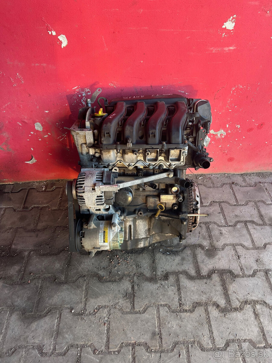 Motor 1,6 16V 83KW K4M T 7 Megane kompletní prodám