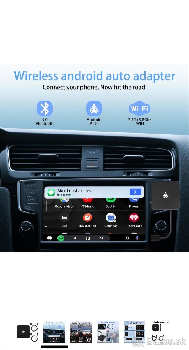 Android auto wirelles adaptér