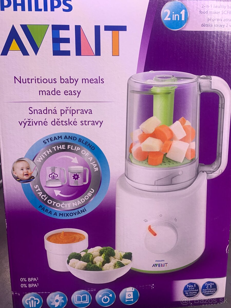 Parný mixér philips avent 2 in 1