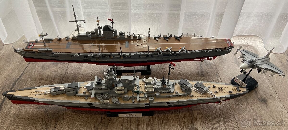 Stavebnice COBI: Bismarck+Graf Zeppelin+Jas Gripen C